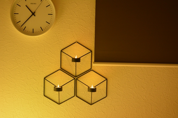 menu POVキャンドルホルダー 夜の様子