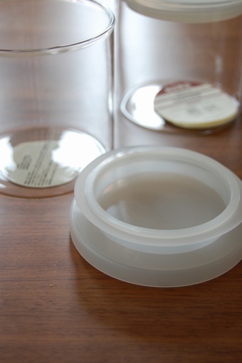 無印良品　耐熱ガラス丸型保存容器