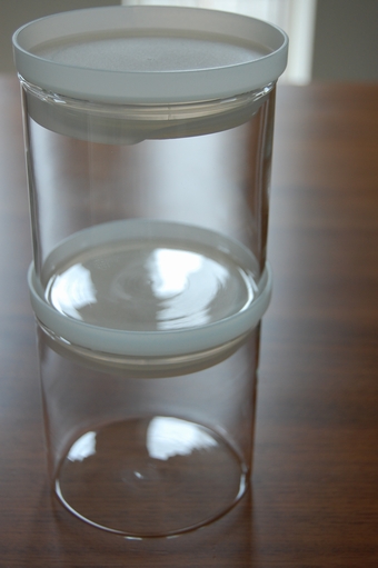 無印良品　耐熱ガラス丸型保存容器