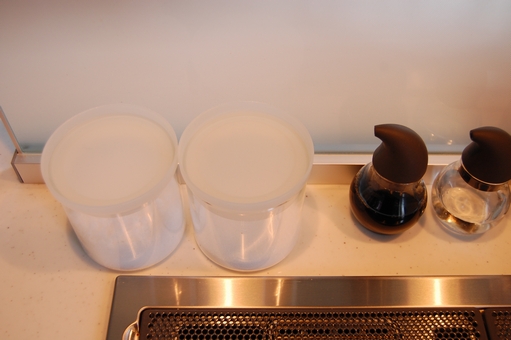 無印良品　耐熱ガラス丸型保存容器