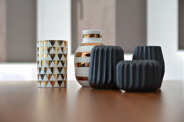 Bloomingville 三角柄 ゴールドのキャンドルホルダー Bloomingville 三角柄 ゴールドのキャンドルホルダー