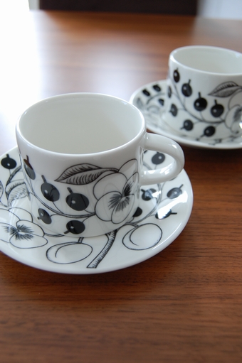 ブラックパラティッシ コーヒーカップ&ソーサー