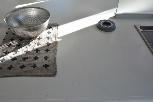 水切りかごの代わりに使ったキッチンタオル